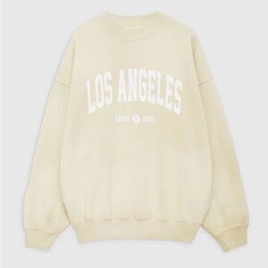 Anine Bing Jaci sweatshirt light yellow - size M.  New with tags